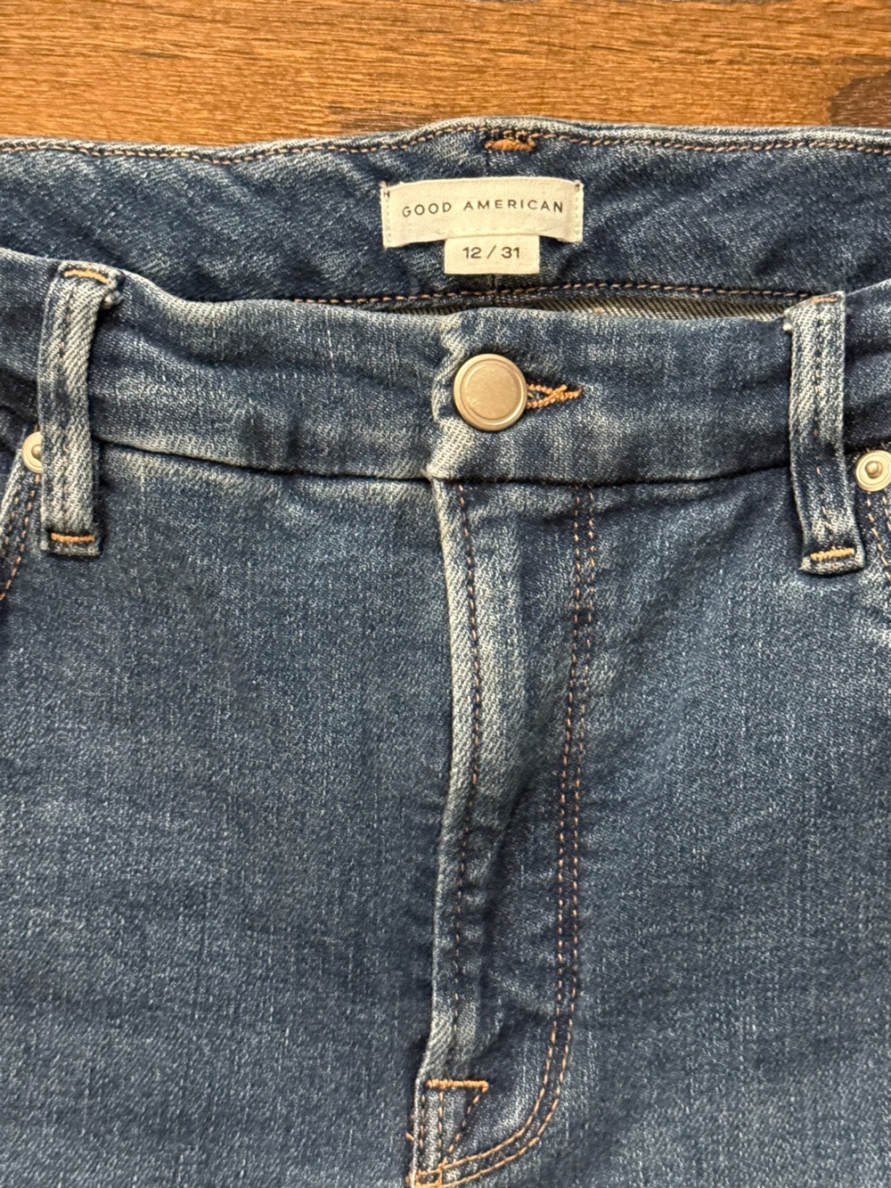 Good American Skinny Jeans Women’s Size 12 Indigo Blue Stretch Denim - Picture 2 of 6